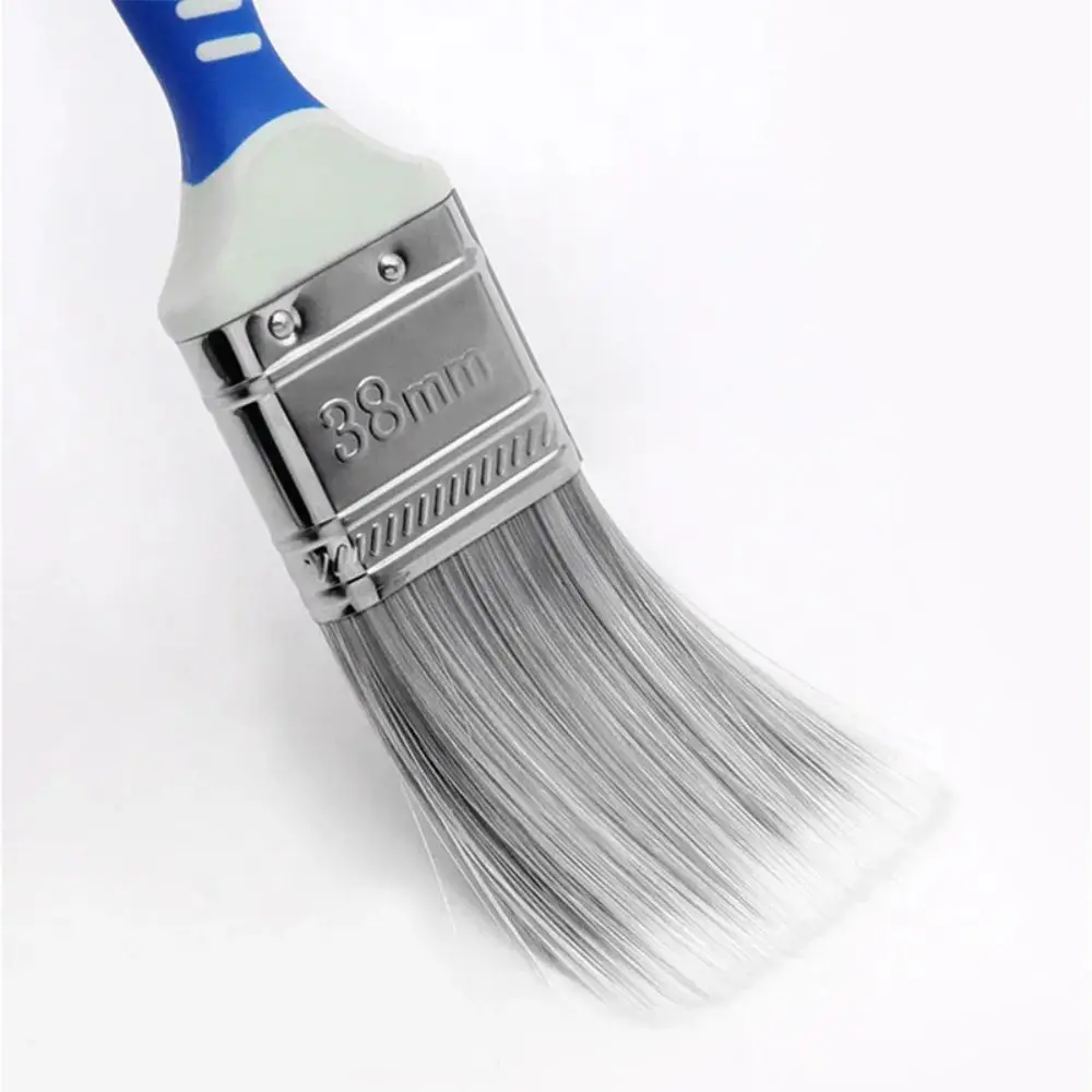 New PBT Multifunctional Paint Brush Rubber Stainless steel Painting Brush Blue Paint Brush Tool Flat Brush Water-Based Paint