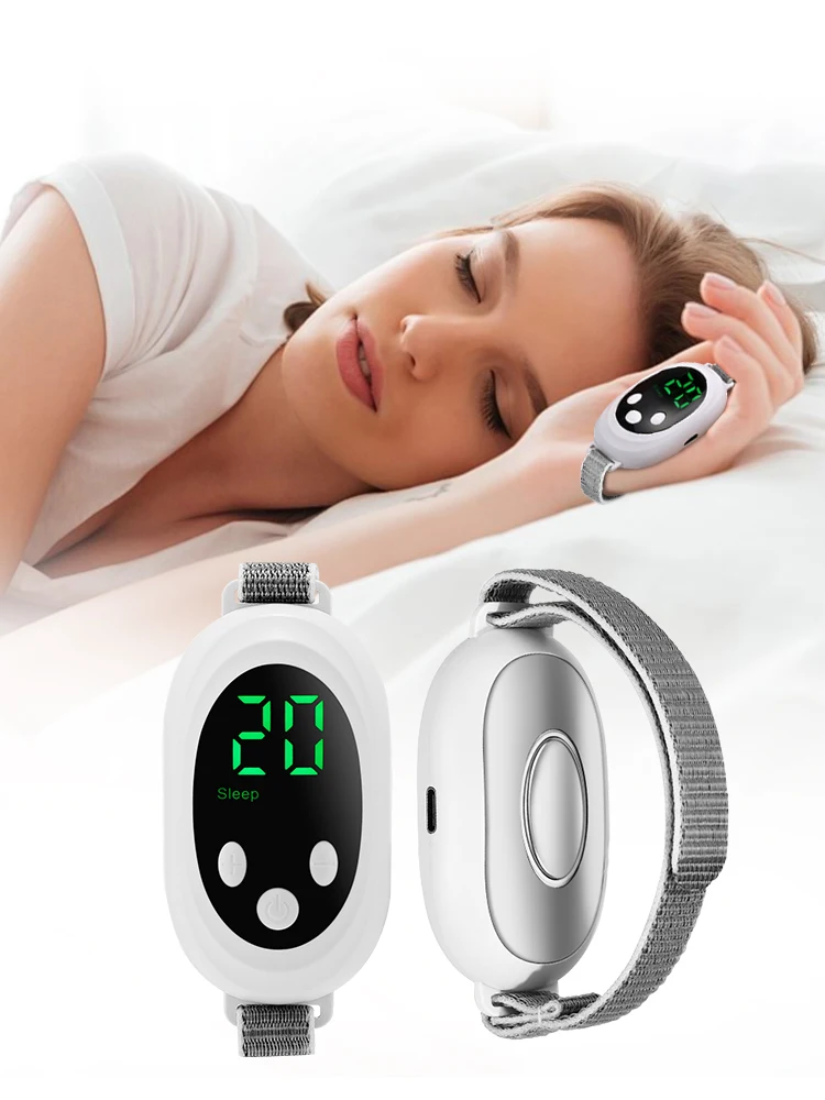 

EMS Microcurrent Sleep Aid Watch Pulse Acupoint Stimulation Anti-anxiety Insomnia Pressure Relief Hand Massager Sleeping Device