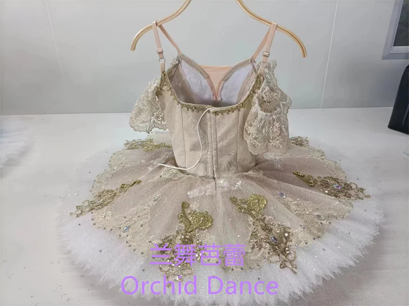 Fine Pattern High Quality Professional Custom Size Classical Adult Girls Golden Bird Ballet Tutu Costumes