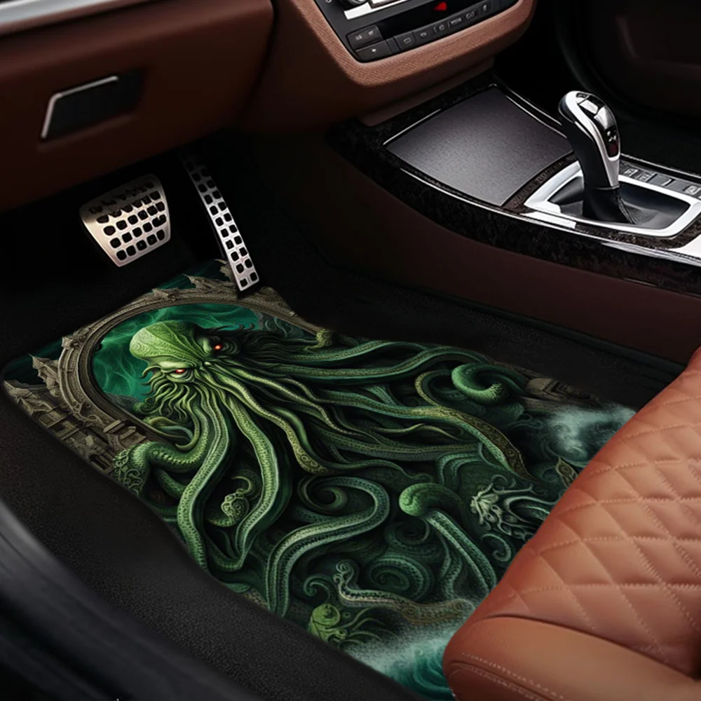 Cthulhu-Themed Car Floor Mats, Designed To Fit Universally, Made From Polyester Fiber With A Comfortable Backing, Easy To Mainta