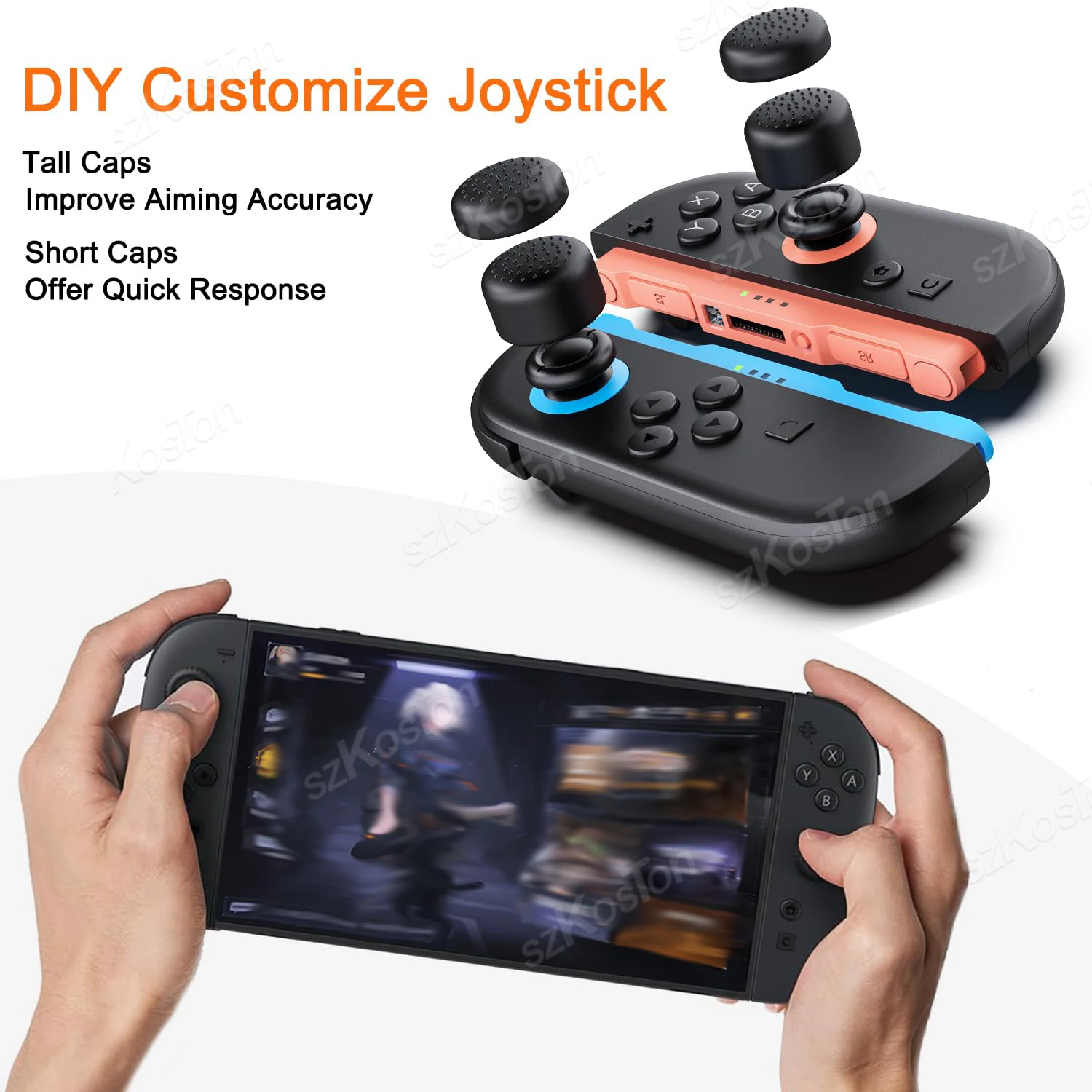 4PCS For Switch 2 No-Slip Silicone Thumb Grips Caps Joystick Cover Enhanced Game Grip for NS Switch2 Gaming Accessories