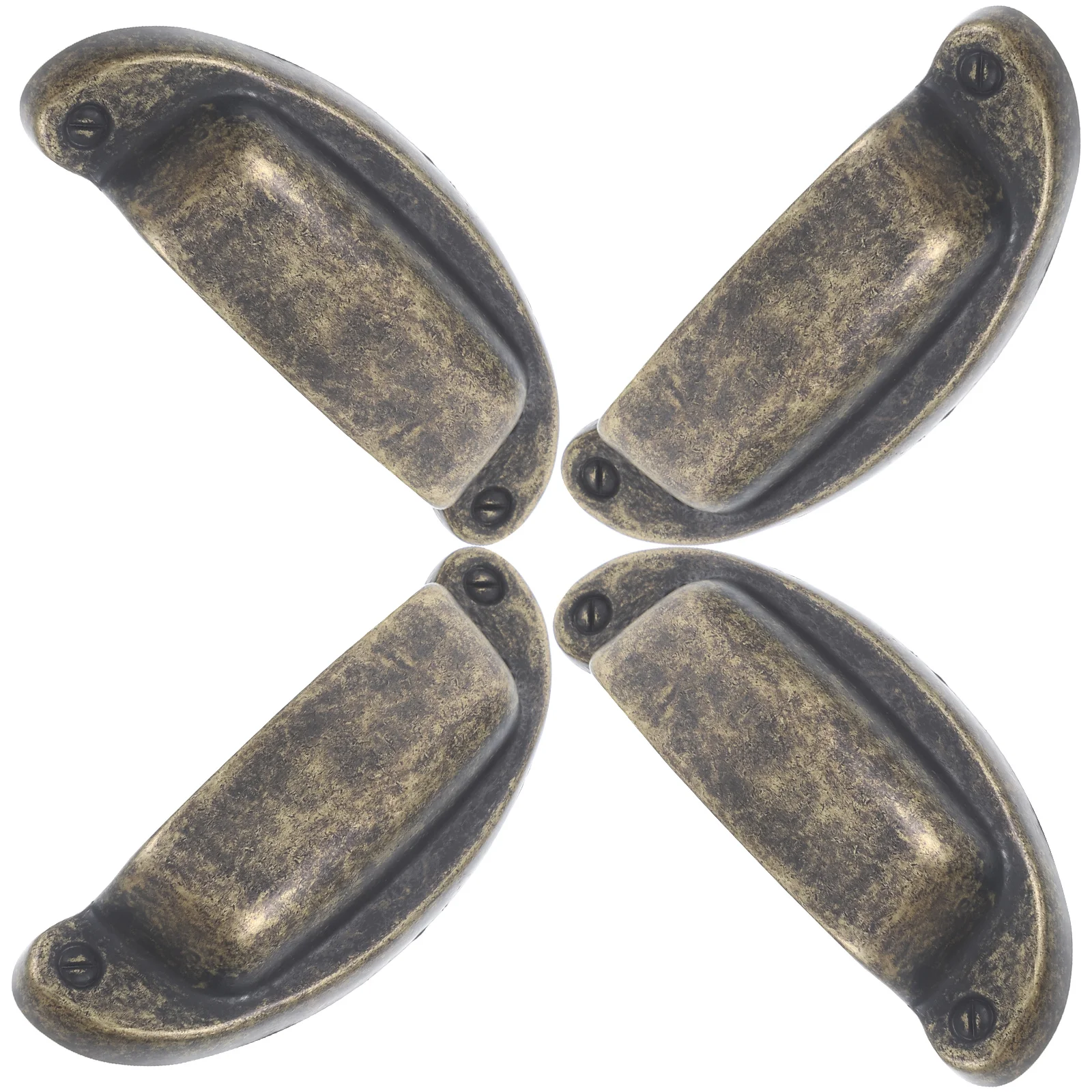 

4pcs Vintage Cabinet Handles Durable Shell Design Drawer Pulls For Kitchen Cupboard Wardrobe Dresser niture Handles