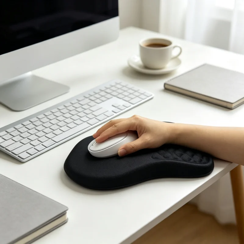 Ergonomic Wrist Rest Mouse Pad Comfortable Wrist Support Non Slip High Elastic Memory Cotton Mousepad For PC Laptop Computer