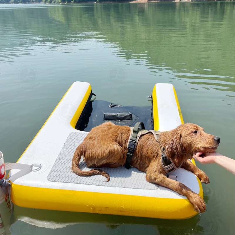 Drop Stitch Fabric Inflatable Dog Ramp For Boat Lake Help Dog Get Out of Water