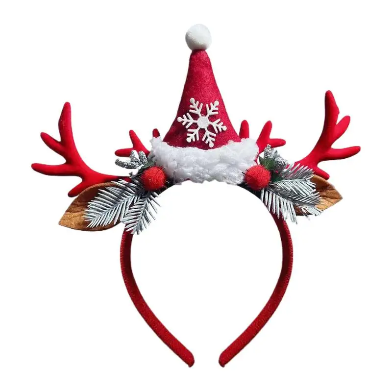 Christmas Elk Antlers Headband Decorative Hairband Cute Hairband Headpiece for Christmas Holiday Dress Up Hairhoop Hairbands