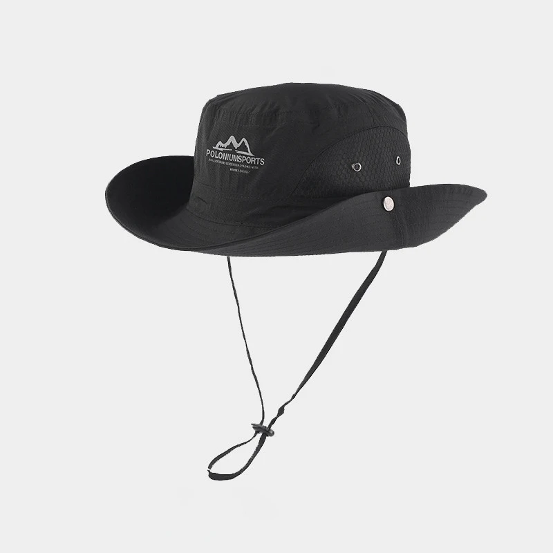 Summer Fisherman's Hat Sunshade Hat Men's and Women's Outdoor Hiking Mountaineering Fishing Hat Thin Drawstring Quick Drying Fis