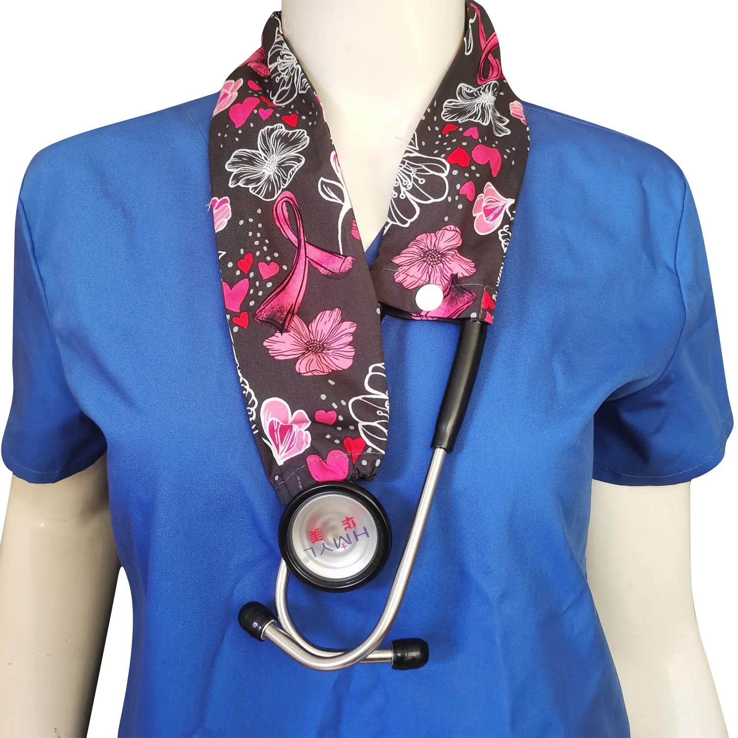 Hennar หูฟังหุ้มวัสดุผ้าฝ้ายลายการ์ตูนลายดอกไม้