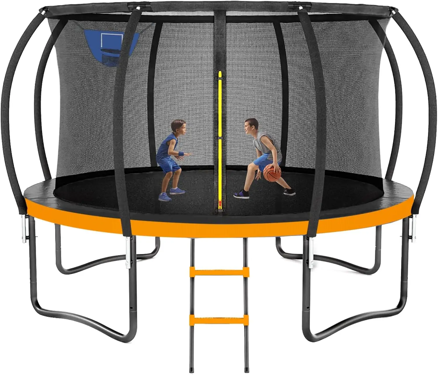 

10FT Outdoor Trampolines for Kids and Adults, Recreational Trampoline with Enclosure Net & Ladder