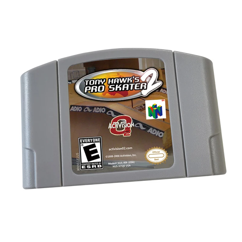 Reproduction Game Card Cartridge Tony Hawk's Pro Skater 2 N64 for Nlnten d0 Retro Console US Version