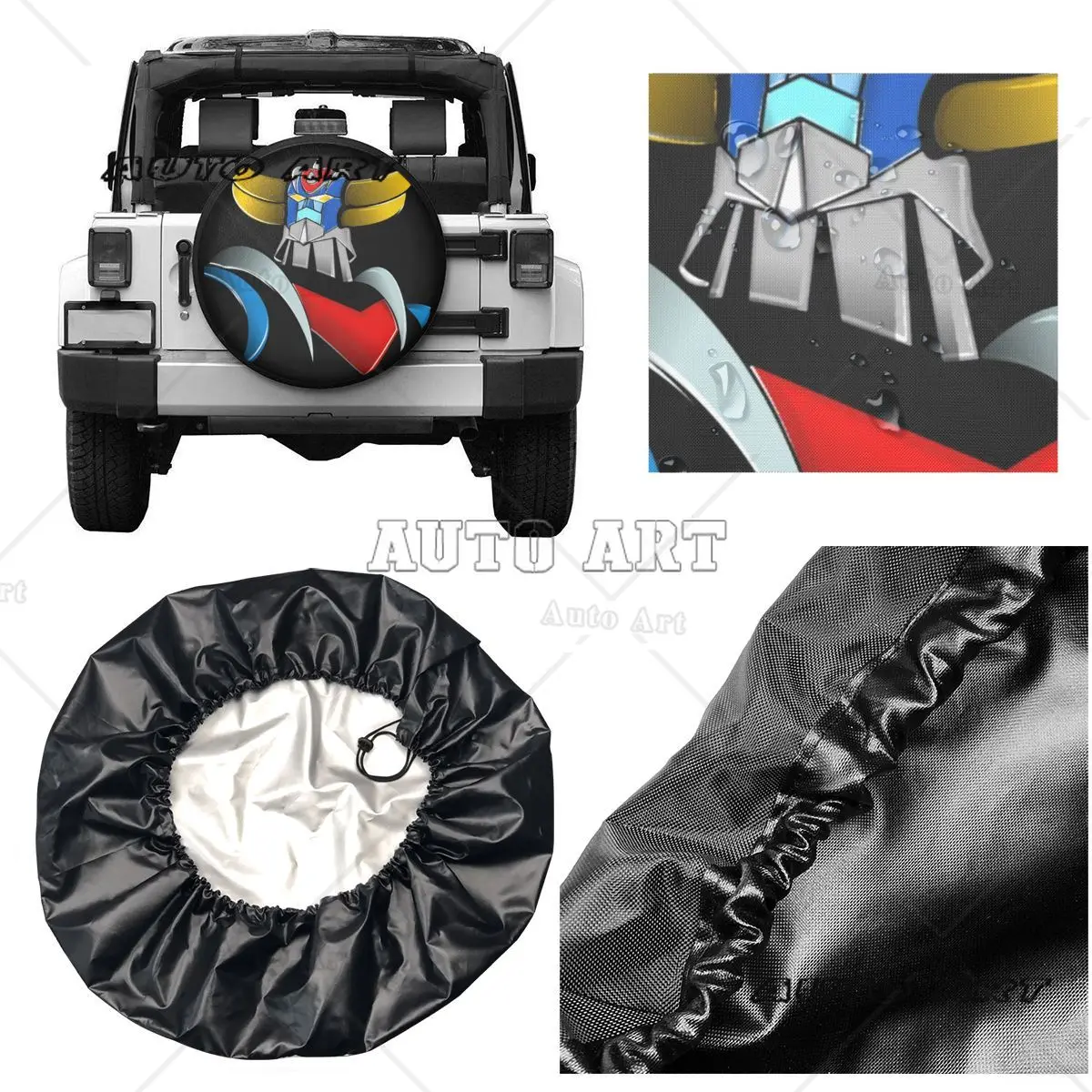 Goldorak Grendizer Reservewiel Band Cover Case Bag Pouch voor Pajero Anime UFO Robot Goldrake Stofdicht Voertuig Accessoires