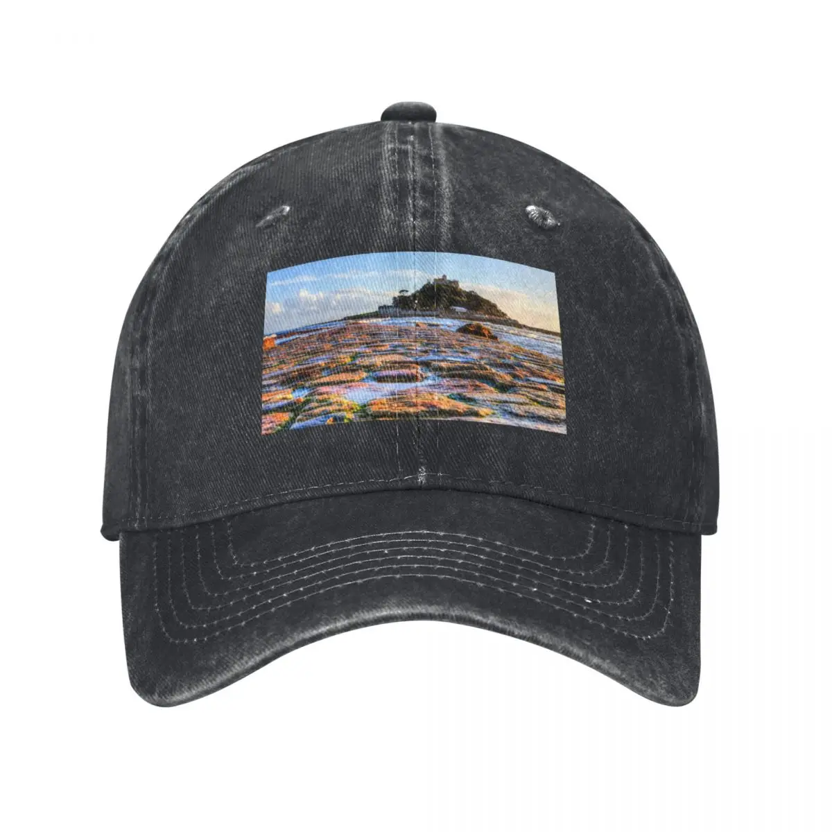 St Michael's Mount And Causeway, Marazion, Cornwall Baseball Cap Hat Beach New Hat sun hat Military Cap Man Men's Women's