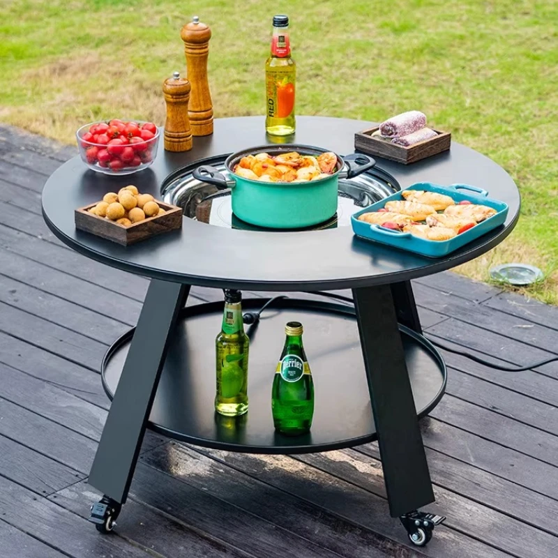 Indoor Enclosure Stove Roasting Stove Set, Household Courtyard Barbecue for Heating, Dual-purpose Electric Charcoal