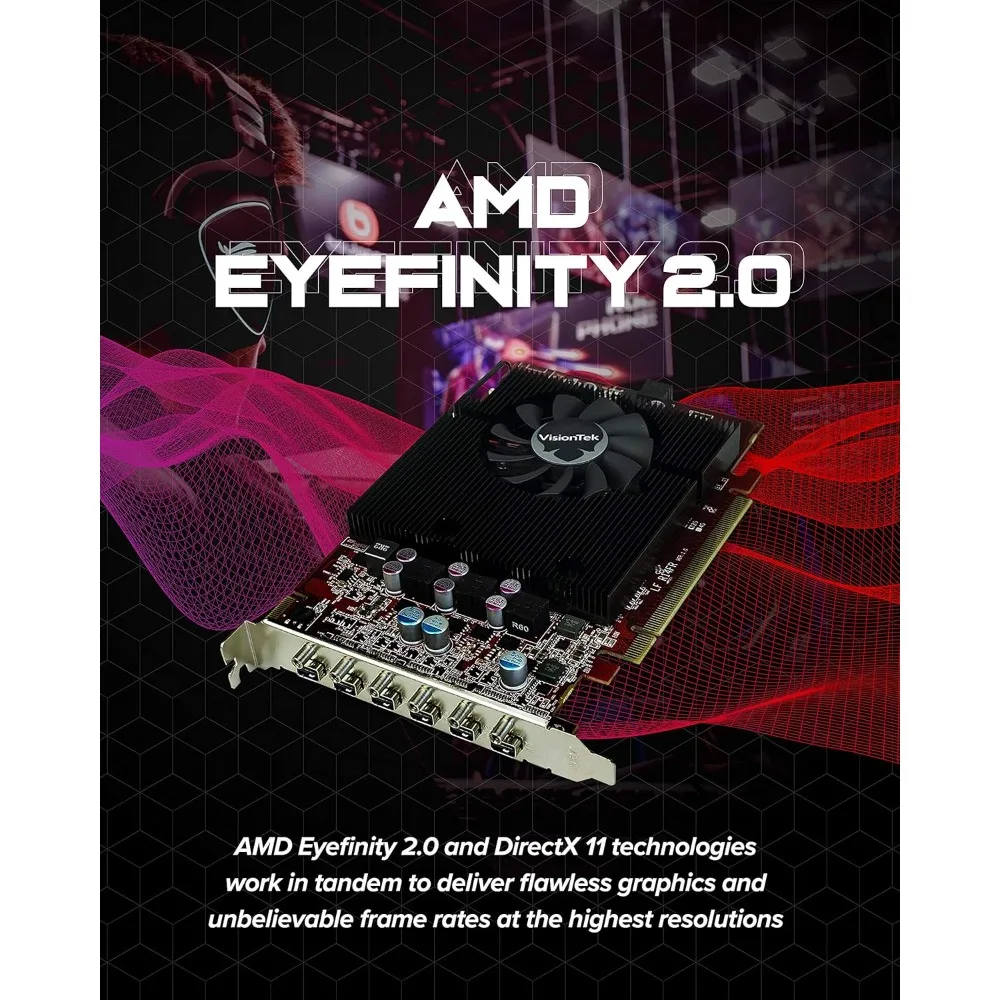 Radeon HD 7750 2GB GDDR5 – 4K Resolution Support Graphics Card –AMD Eyefinity 2.0 –  for Gaming PC