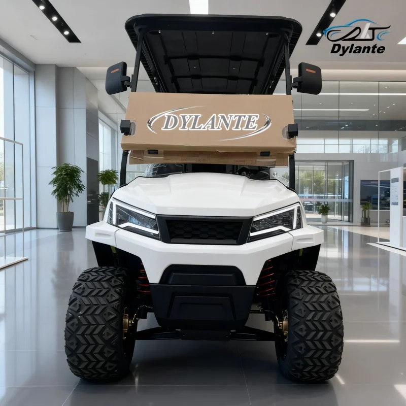 4 Wheel Electric Golf Cart Hunting Club Street Legal Utility Vehicle Lithium Tourist Sightseeing Car Built-In Storage Box