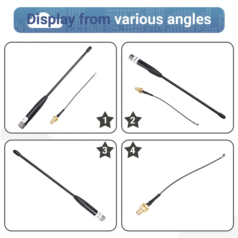 

A47F-915Mhz Antenna 8Dbi Gain Long Range Soft Whip Antenna With SMA Adapter Cable, Omni SMA For Meshtastic