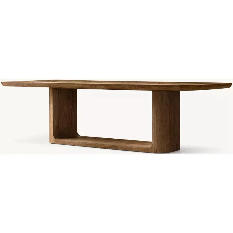 Dining table French country retro solid wood tea table rectangular dining table oak western dining table