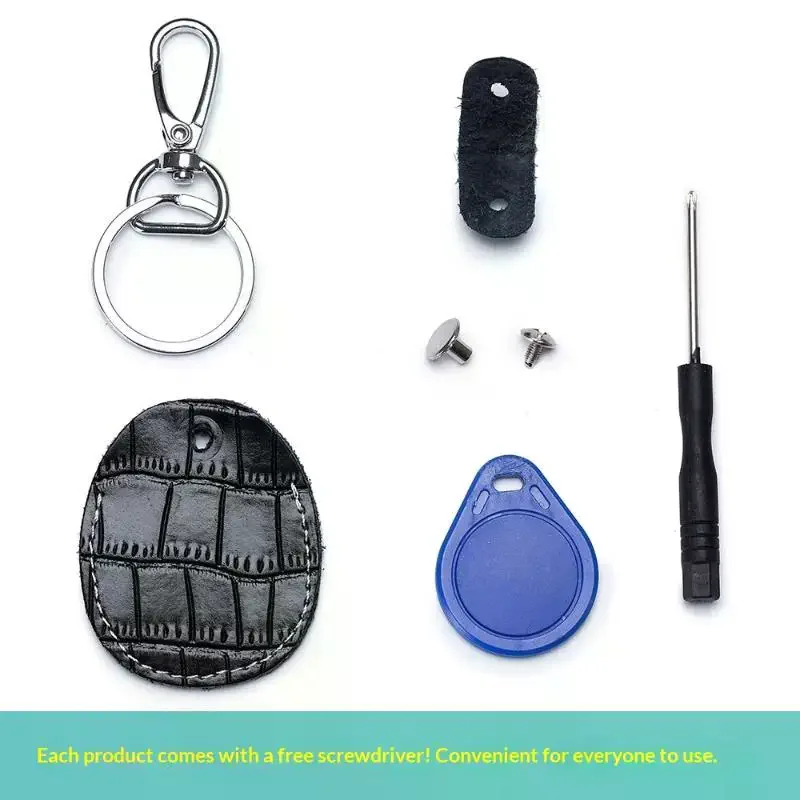 Entrance Guard Access Keychain Leather Cover DIY For Alarm Tags Intercom Keys Tag Badge Case Access Card Sleeve