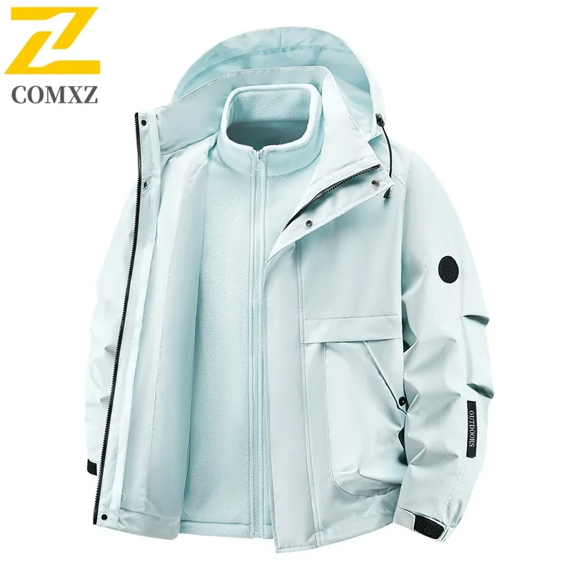 

COMXZ удобная походная мужская куртка 2025 водонепроницаемая мотоциклетная куртка премиум-класса с капюшоном защита от холода осенне-зимняя верхняя одежда