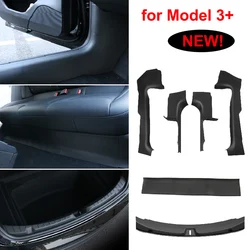 Door Sill Protector for 2024 Tesla Model 3 Highland Front Rear Door Entry Guard Scuff Plate Carpet Welcome Pedal Threshold Strip