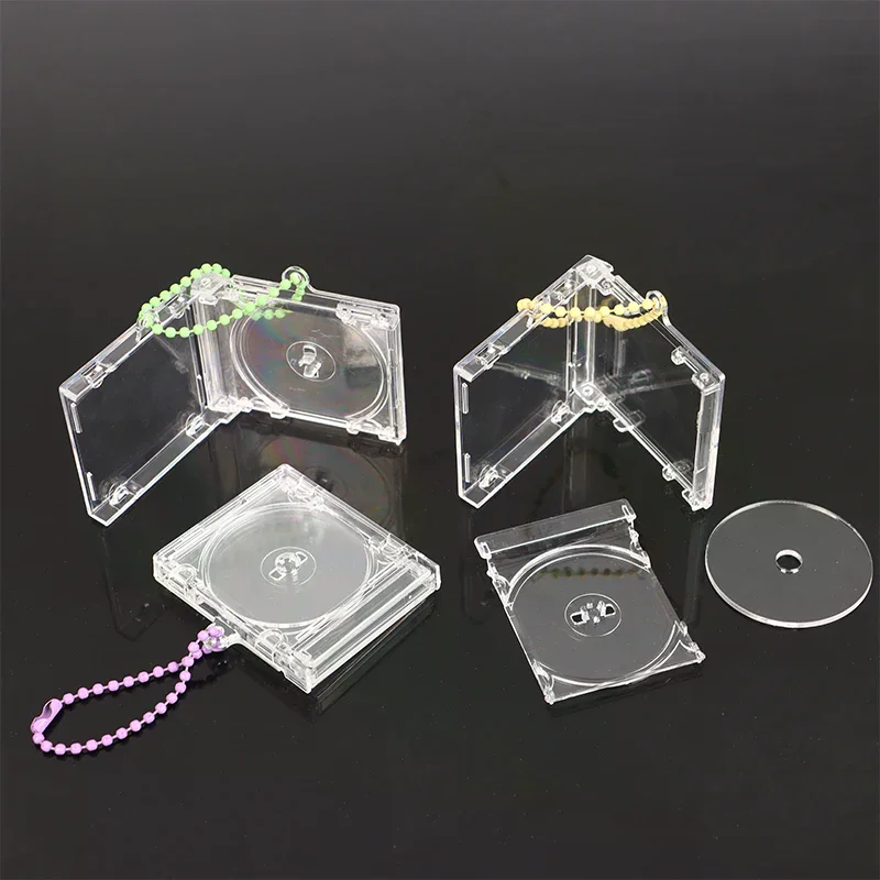 /HTF/Album Mini CD Case Keychain CD Player Keyring Peripheral Commemorative Album Key Holder For DIY Backpack Pendant Blank
