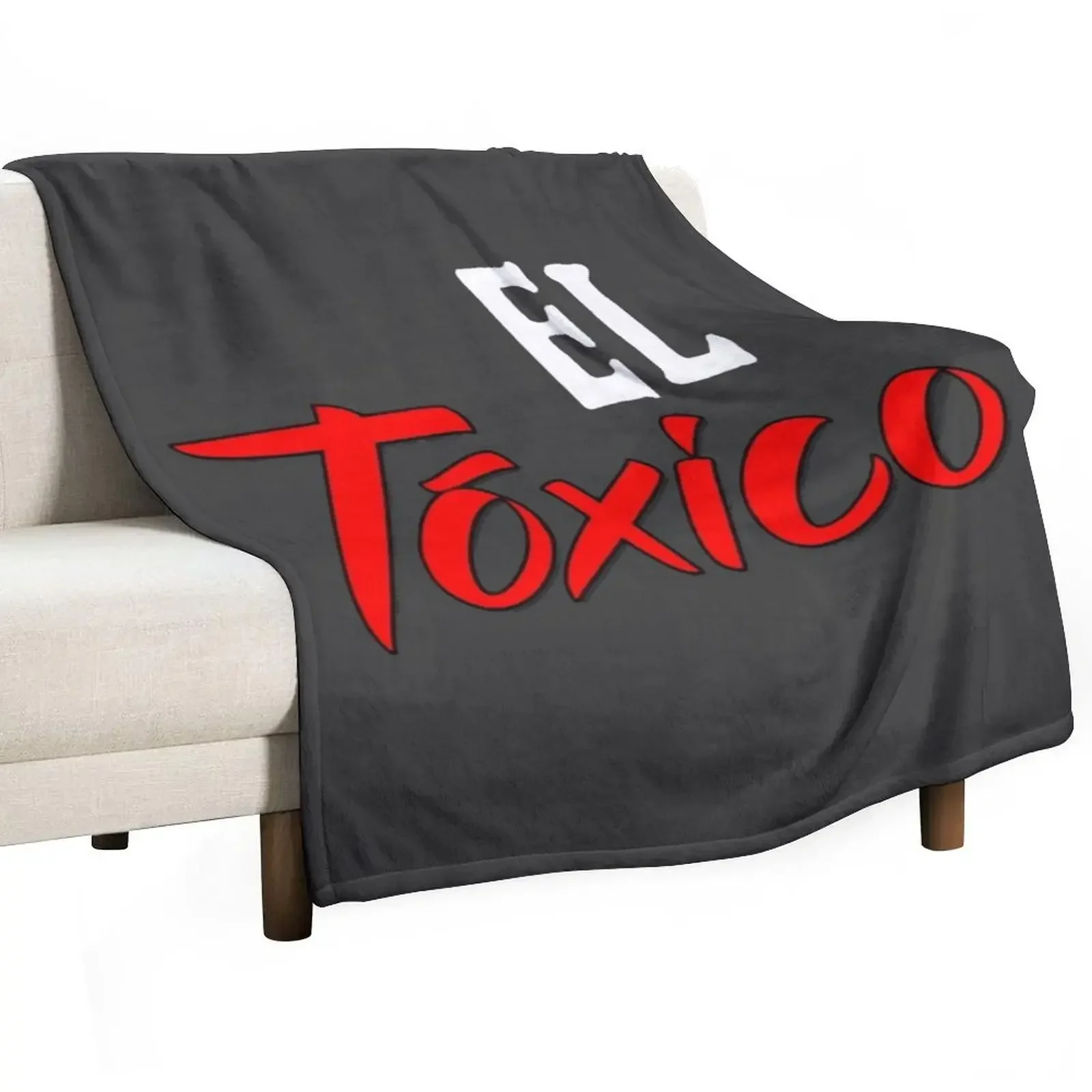 

El Toxico White Red Typography Spanish Saying Throw Blanket halloween christmas decoration Blankets