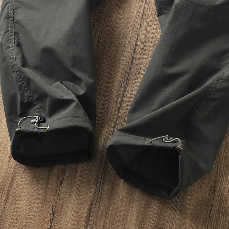 Outdoor Workwear Pants Men's Loose Fleece Lined Thick Soft Hiking Pants Windproof Waterproof Polyester Fiber Straight Leg