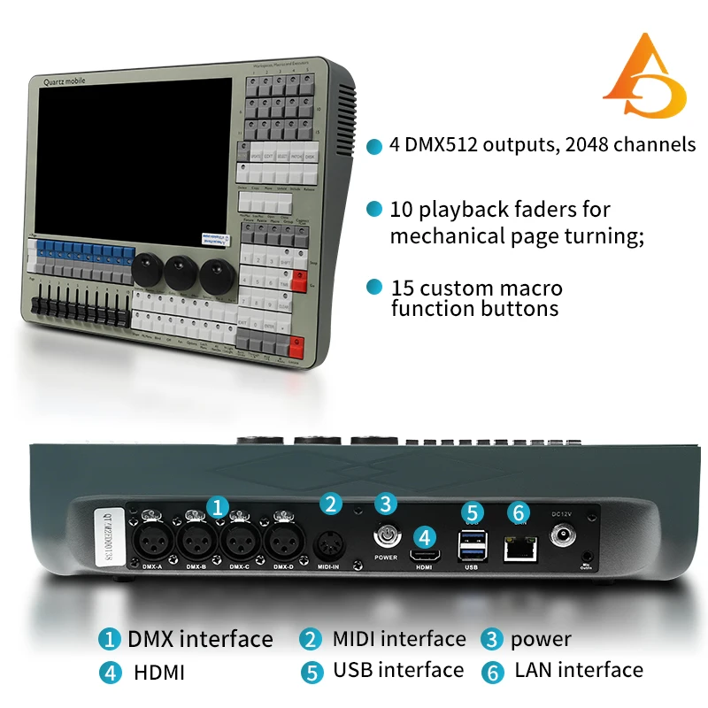 DMX Mini Quartz Light Controller Titan V17 System Controller Console Lighting High Quality Stage Lighting Console