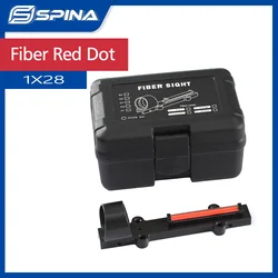 Outdoor Hunting Lightweight Fiber Sight 1x28 Red Dot Optics Sight Scope Fit Shotguns Rib Rail Hunting Shooting For Hunting Guns