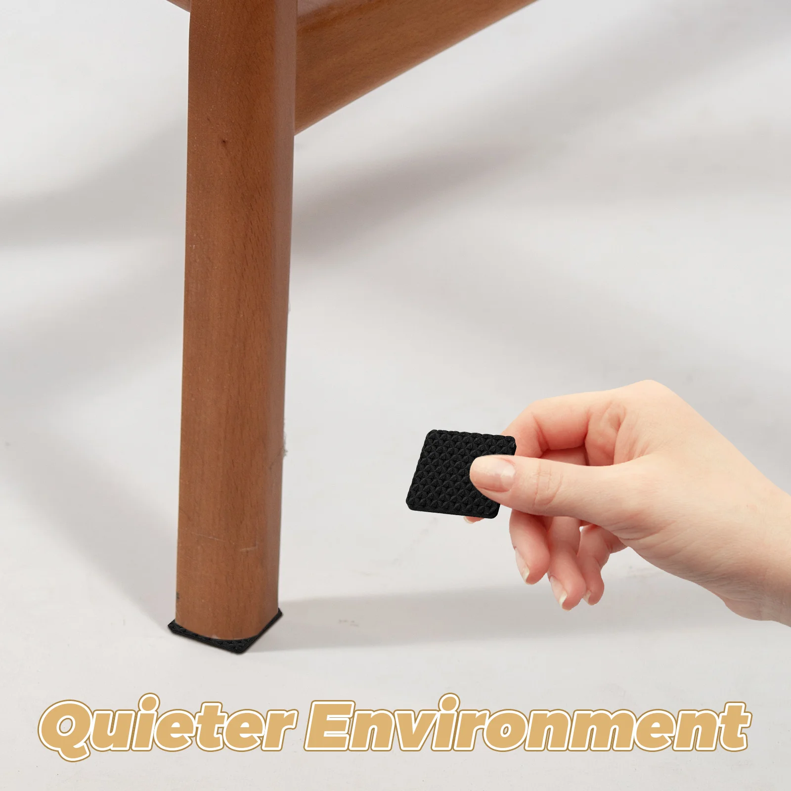 

30Pcs Chair Leg Floor Protectors Non-Slip Square Furniture Pads Sofa Feet Grippers Scratch Noise Reduction Non Skid Pads