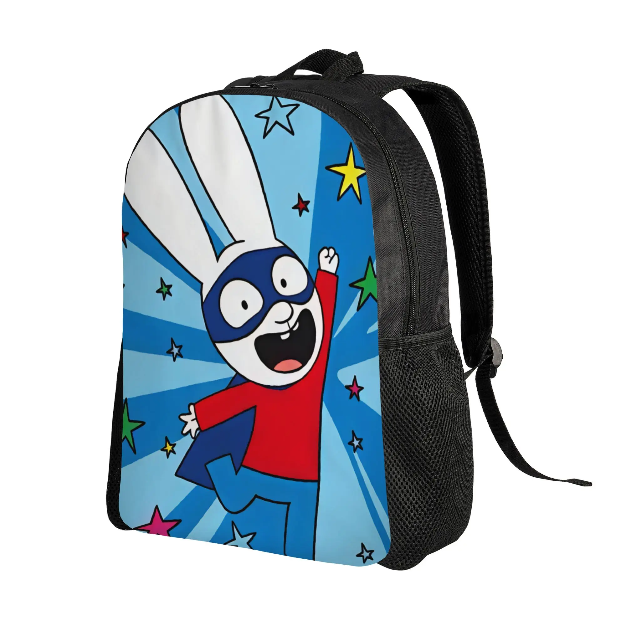 Simon Super Rabbit  Backpack Youth  Pattern Backpacks Polyester Leisure School Bags Outdoor Style Custom Rucksack