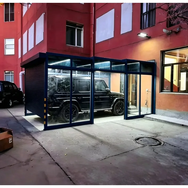 Remote Control Automatic Retractable Carport Foldable Car Garage Shelter Aluminum Glass Frame Outdoor Parking