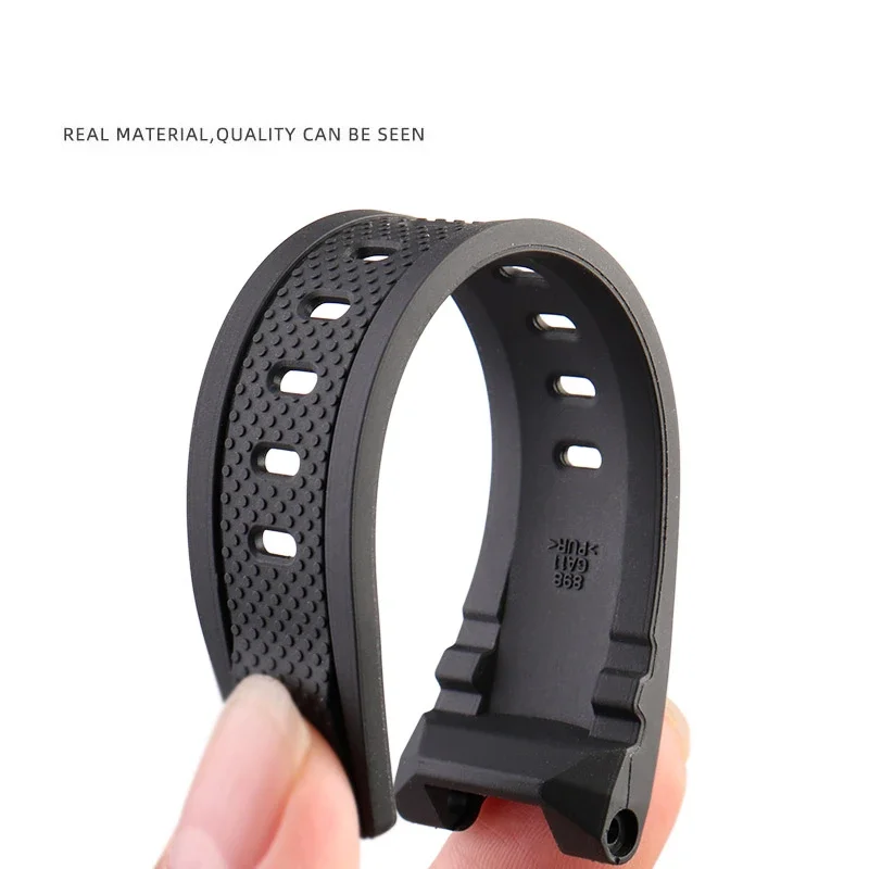 For G-SHOCK Casio GST-S130/S110/120/W130l/B100/W300 Anti-Allergy Silicone Rubber Concave Black 26x14mm Watch Band