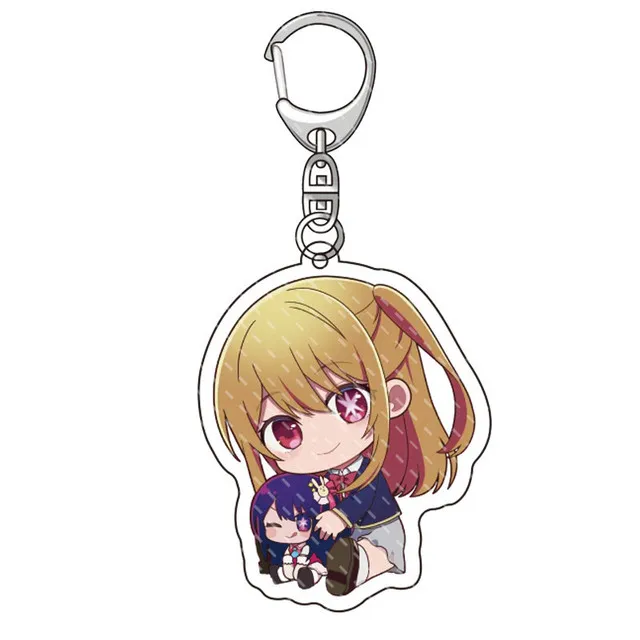 Anime Oshi No Ko Keychain Ai Hoshino Ruby Hoshino Kana Arima Cartoon Cosplay Figures Pendant Key Chain Ring Jewelry Accessories