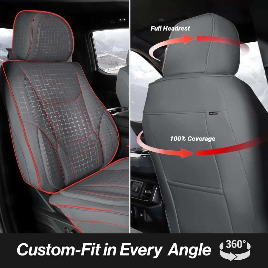 Fundas de asiento de coche personalizadas compatibles con Subaru Forester 2019-2024, funda de asiento impermeable de espuma viscoelástica antideslizante de cuero Premium Custo