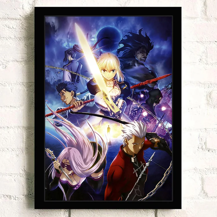 Japan Cartoon Anime Fate/Stay Night Comics Quality Canvas Painting Posters Living Kids Room Sofa Wall Art Home Decor Picture