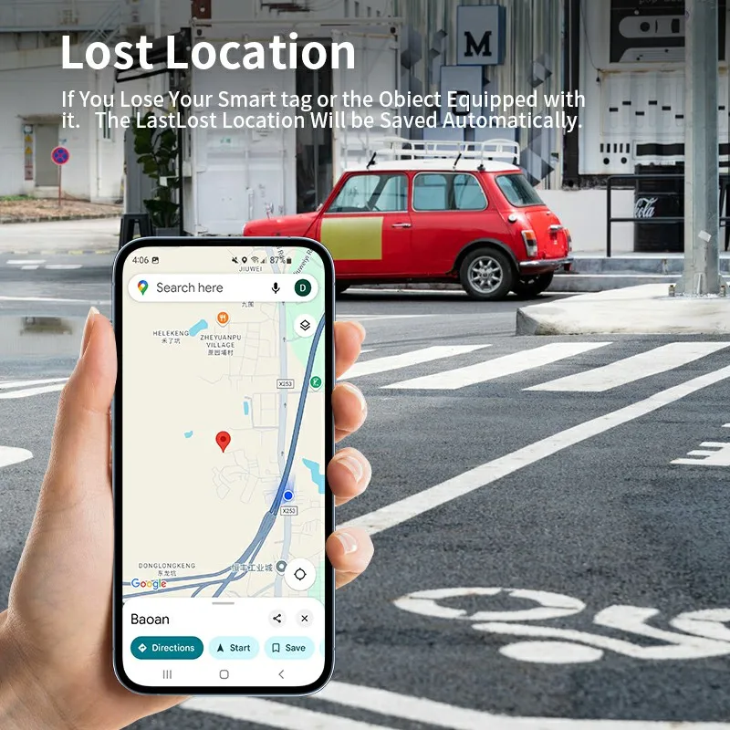 2-Pcs Long-Distance Tracker Positioning Far Away Finder for Android Google Find Hub Voice Locat Smart Tag for Samsung Xiaomi GMS