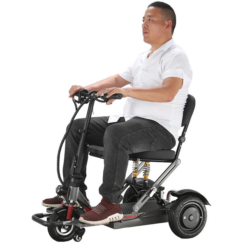 Wholesale 3 Wheeled Electric Foldable Folding Mobility Scooter Elderly 3 Wheel Small Mobility Scooters  for Seniors Disabled