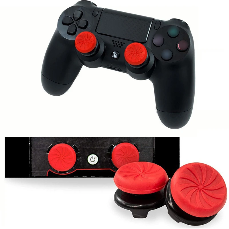 Silikon-Daumengriffabdeckungen, Rocker-Stick-Verlängerungskappen, Game-Joystick-Controller-Zubehör, Thumbstick-Griffkappen für PS4, PS5, Xbox