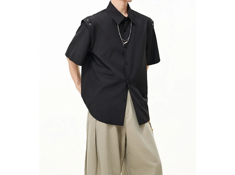 2026 Summer New Short Sleeved Shirt Men's Loose Short Sleeved Top
