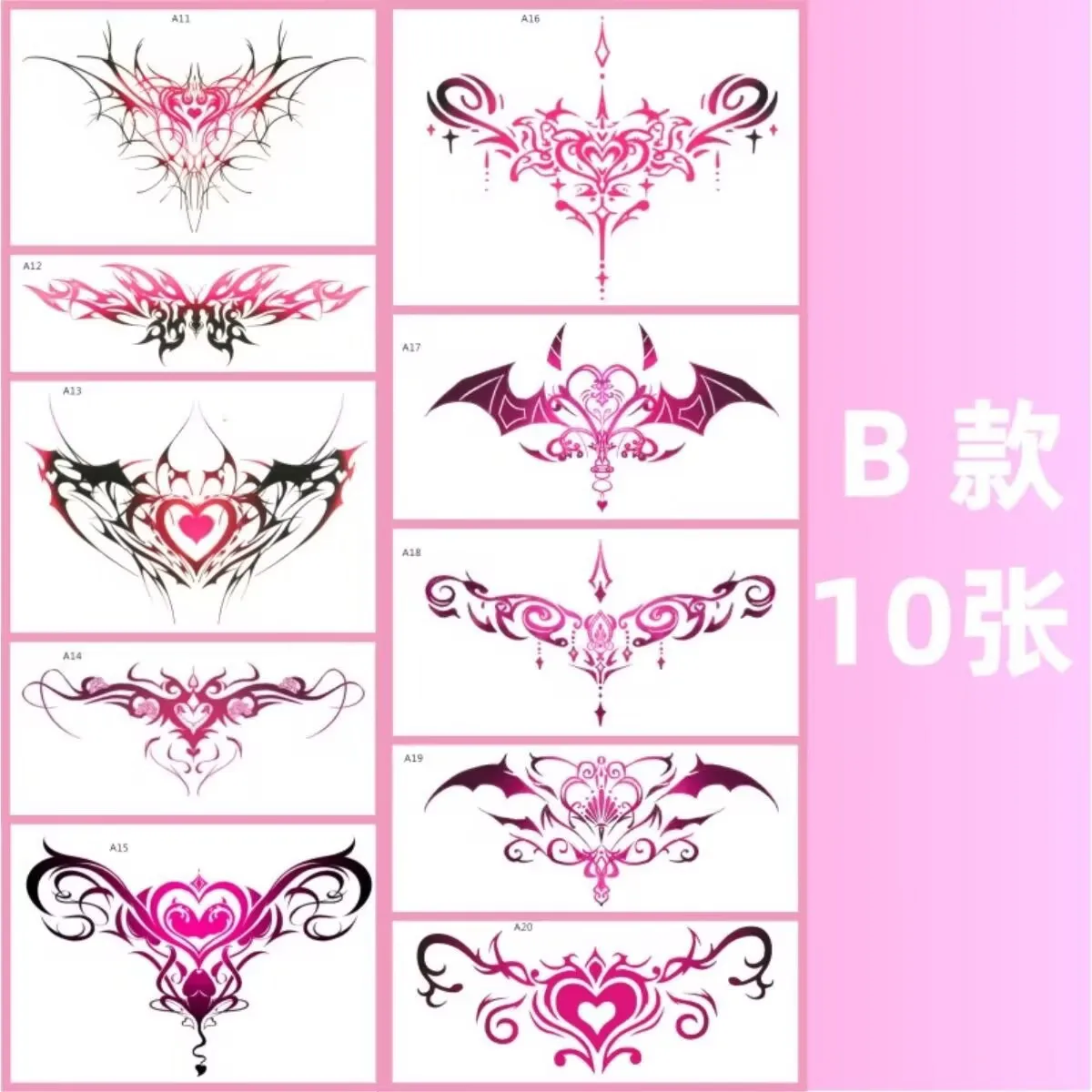 

10Pcs/20Pcs Succubus Totem Tattoo Sticker Set,Waterproof Fake Tattoo Sexy Art Temporary Tattoos Abdomen Tatoo Sticker Festival