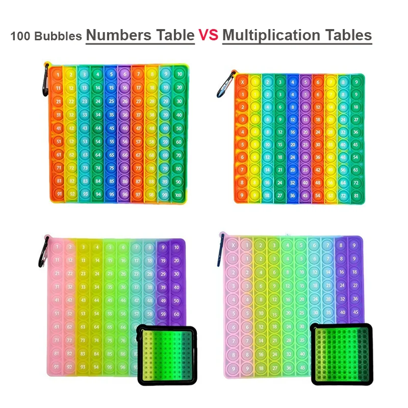 Digital Multiplication Table Push Bubble Montessori Educational Math Toy Arithmetic Teaching Aids Toys for Kids Multiply Learn