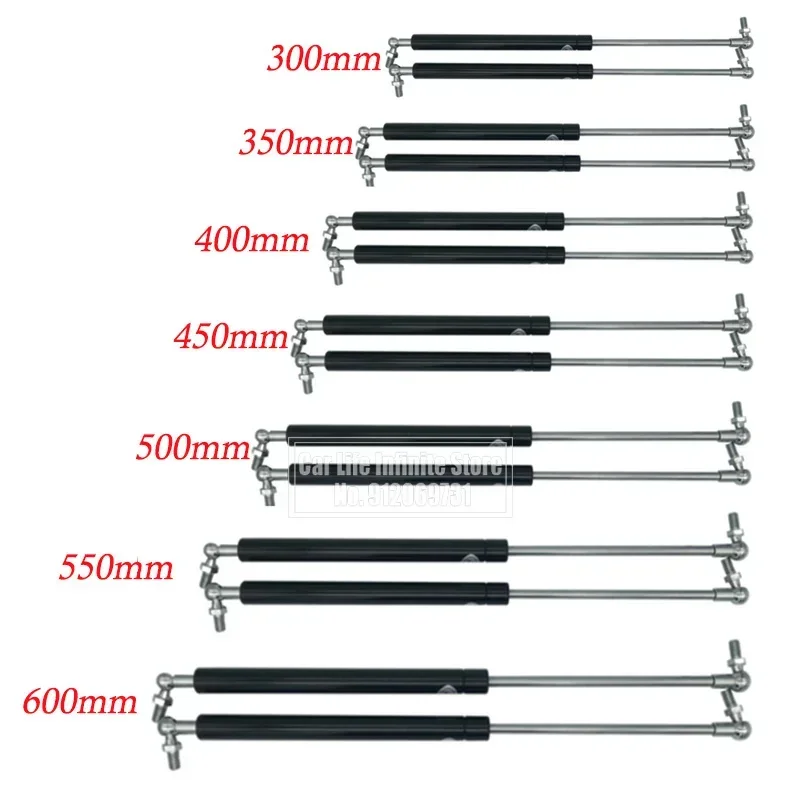 Barras universais para carros, suporte de mola a gás, caravanas, porta, janelas escotilhas, barco, ônibus, 300mm, 350mm, 400mm, 450mm, 500mm, 550mm,