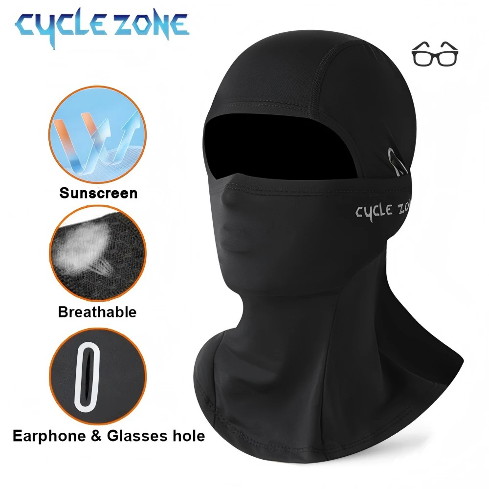 

Велосипедная полнолицевая маска с защитой от ультрафиолета, ветрозащитная, теплая, дышащая, быстросохнущая велосипедная Балаклава с отверстием для очков, аксессуары для велосипеда