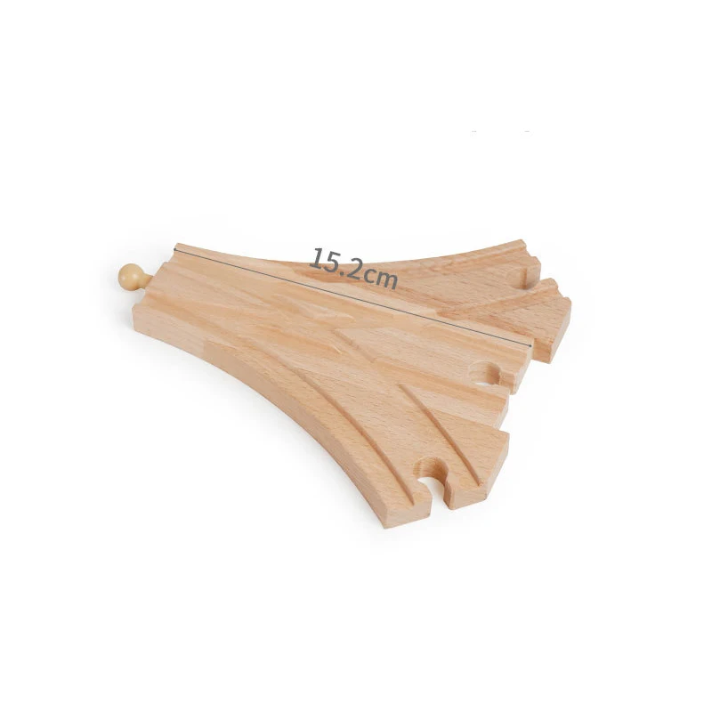 Wooden Train Toy Accessories Fit for All Brands Trains Wooden Train Track Pieces Railway Bridge Educational Toys for Children