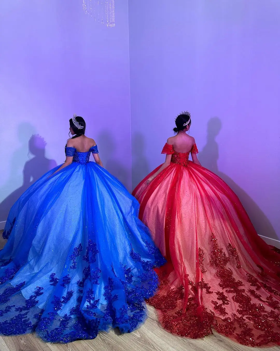 Robe de RhQuinceanera avec train festonné, corset transparent glamour, manches à épaules dénudées amovibles, robe Sweet 16