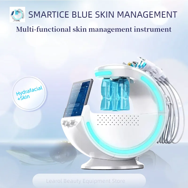 

Smart Ice Blue 7-in-1 Multifunction Facial Machine Intelligent Hydro Dermabrasion Skin Peeling Oxygen Hydro Pore Cleaner Remove