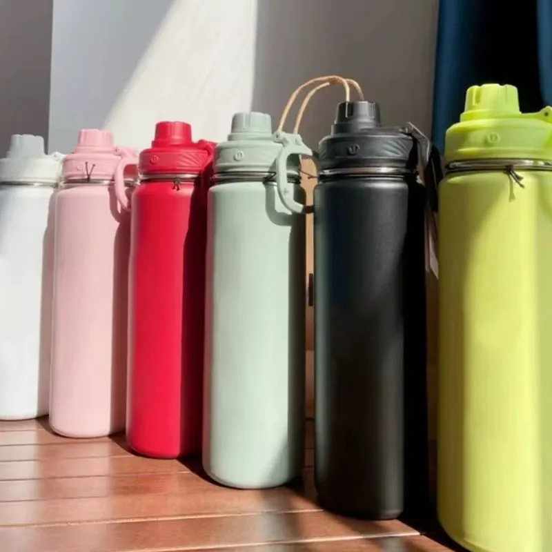 Lulu Insulated Water Cup Back to Life Portable Leakproof Outdoor Cups Sport Gym Vacuum Bottles Stainless Steel Water Bottles