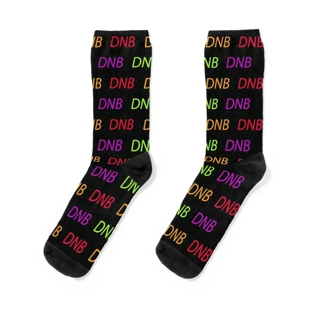

DNB, Drum and bass music multicolored pattern on black background Socks floor Sports Boy Child Socks Women's