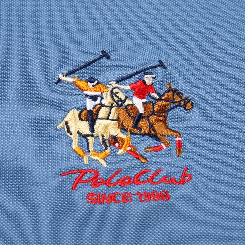 التصميم الأصلي رجل تي شيرت بولو التلبيب الحصان التطريز النمط البريطاني الصيف ضرب قميص بولو الأعمال الأعمال تنوعا ارتداء أعلى #3