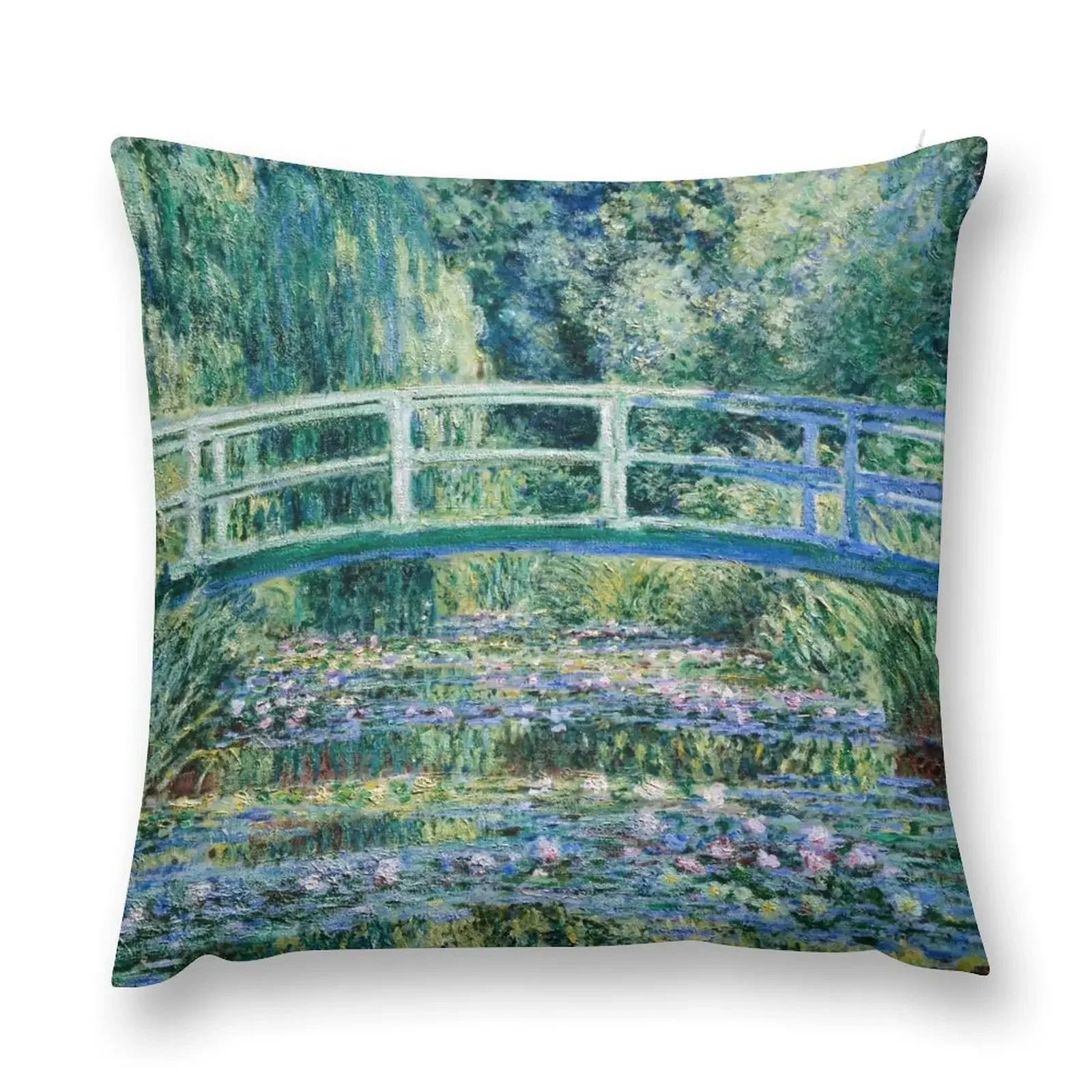 

Water Lilies and Japanese Bridge, Claude Monet Throw Pillow Pillowcases Bed Cushions Decorative Cushion pillow